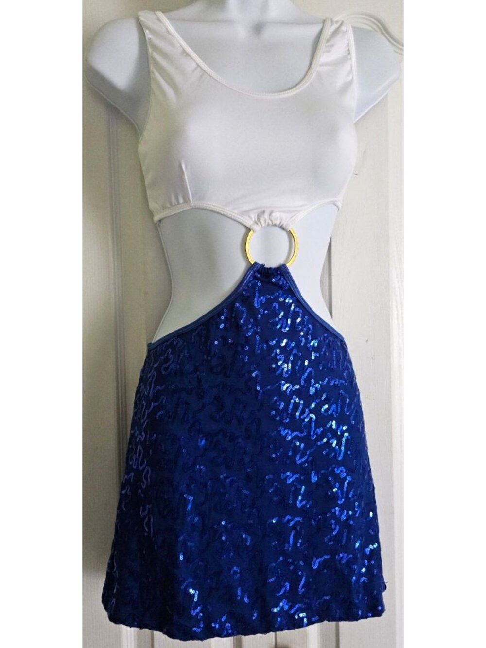 Pretty Woman Costume Starline Bodycon Cutout Dress Sequin 90s Romcom Cosplay MED